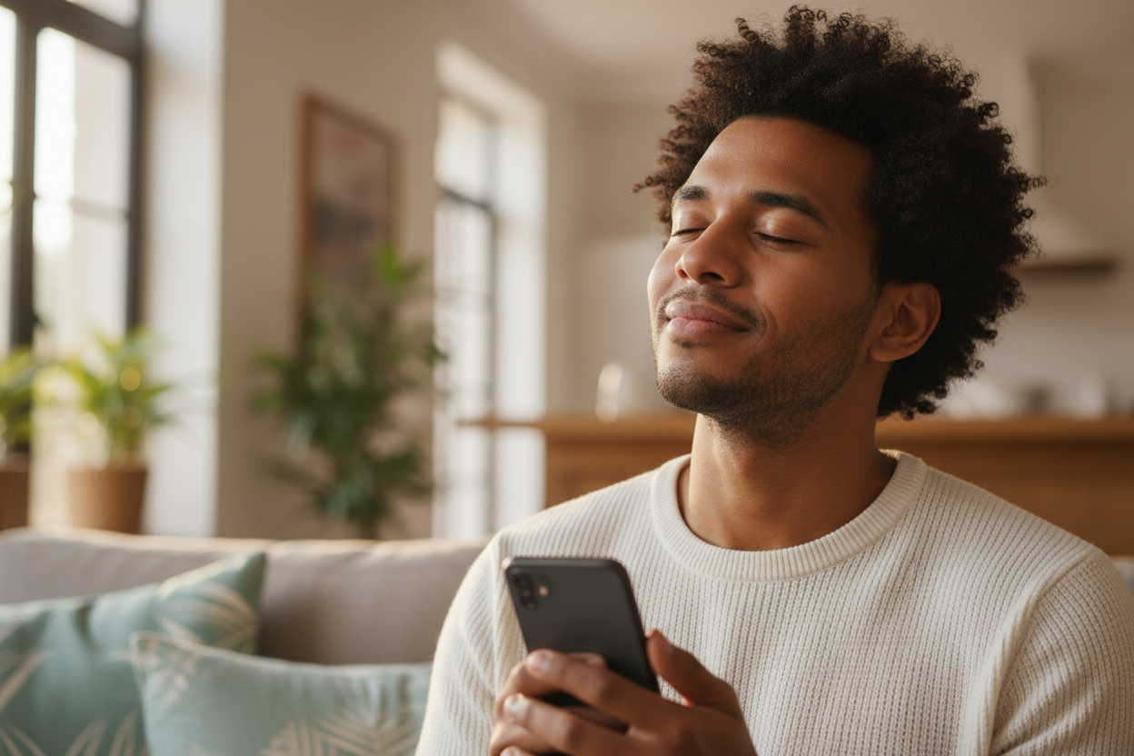 Individual using SmartDr healthcare from a phone